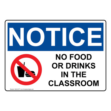 What's a no food or beverages sign all about? Lets explain the simple rules for everyone!