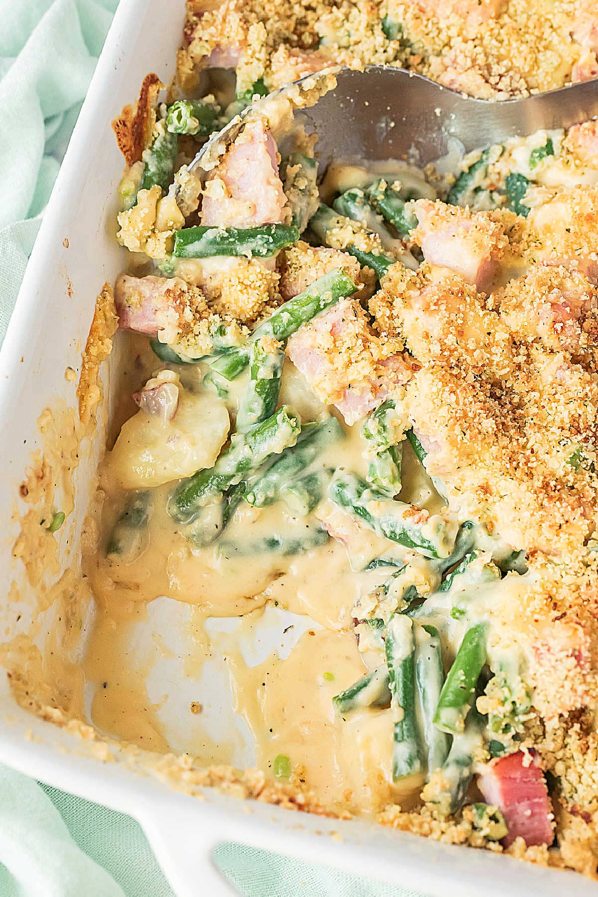 Searching for a classic ham and green bean casserole? (This recipe is a crowd pleaser every single time)