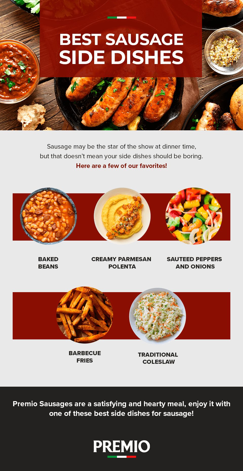 Best side dishes to serve with Italian sausage sandwiches
