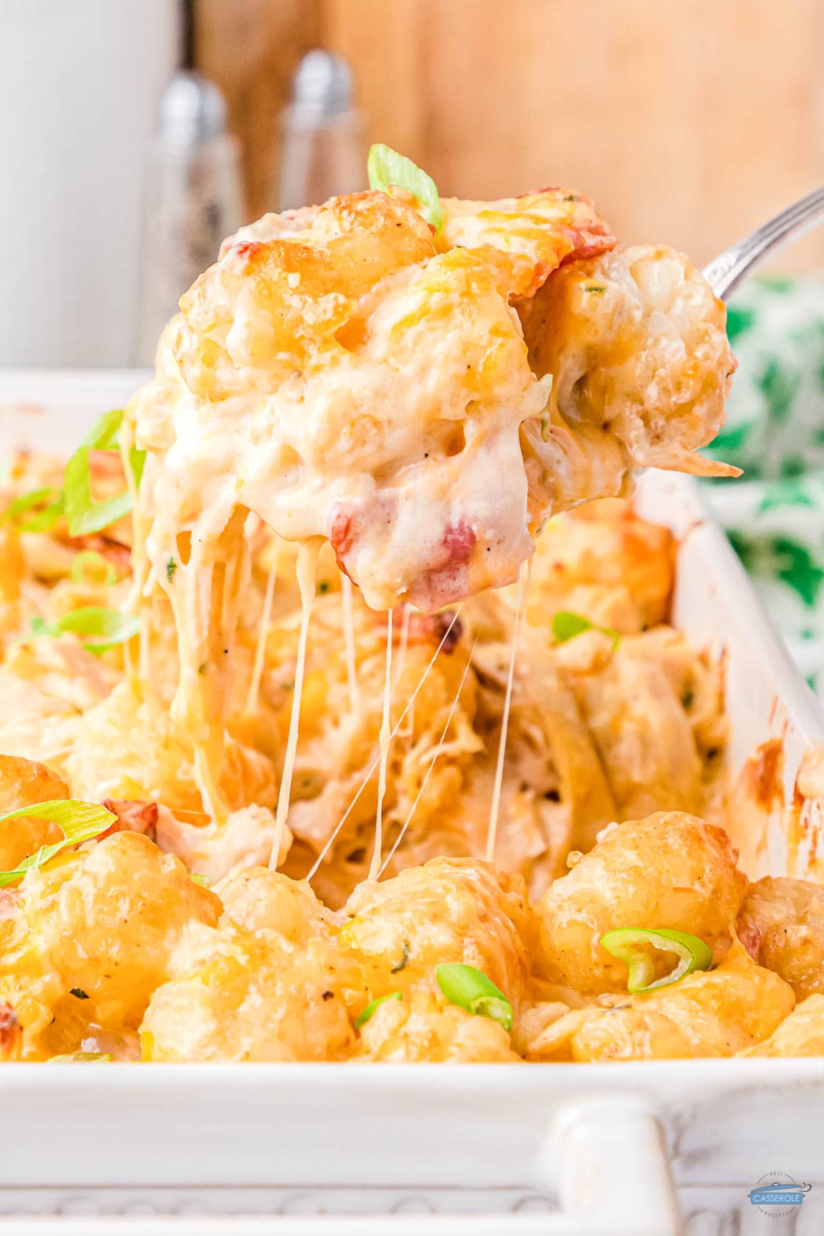 Serve Cracked Chicken Tater Tot Casserole With Salad for Delicious Simple Dinner