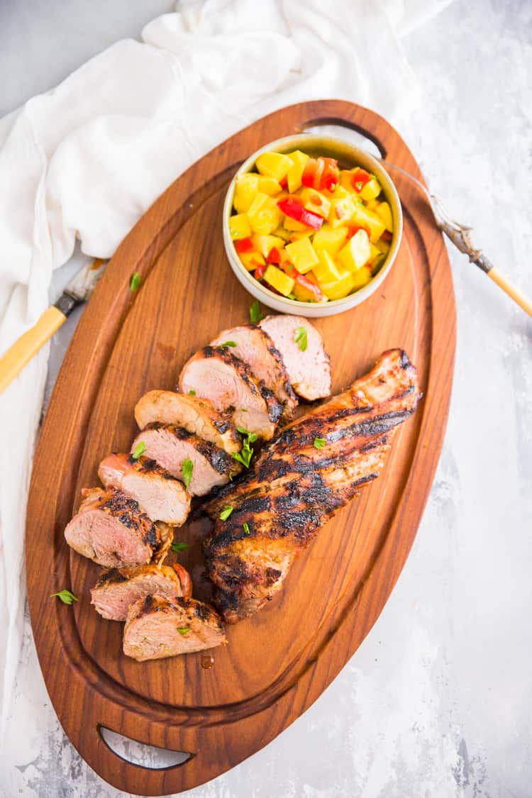 How to Make Pan Seared Tenderloin with Pineapple Mango Salsa Recipe
